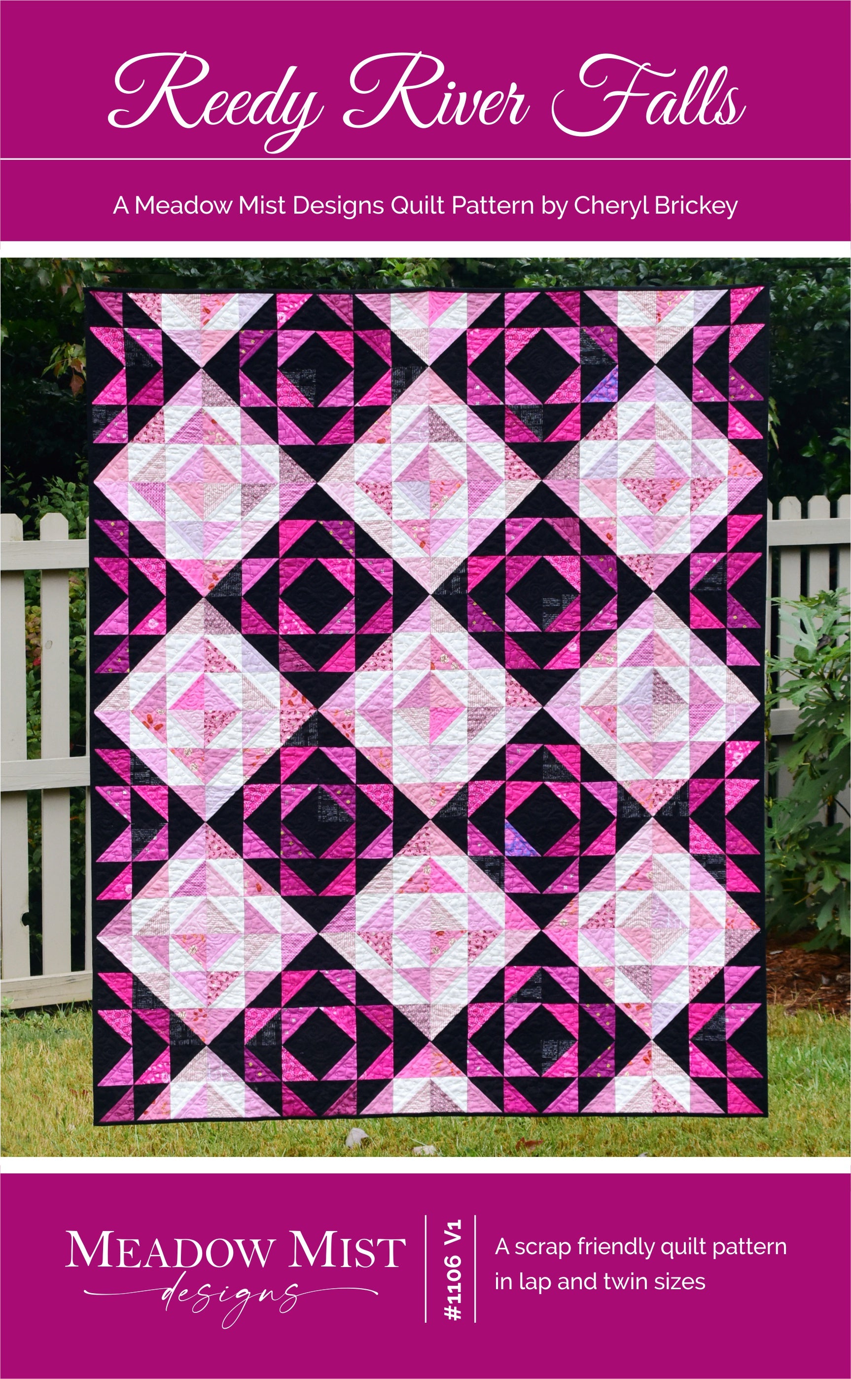 Waterfall Quilt Pattern PRINTED